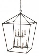 Trans Globe 10265 PC/BK - Lacey 26&#34; Pendant Style Cage Chandelier