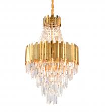 Bethel International GL407C24G - Stainless Steel and Crystal Chandelier