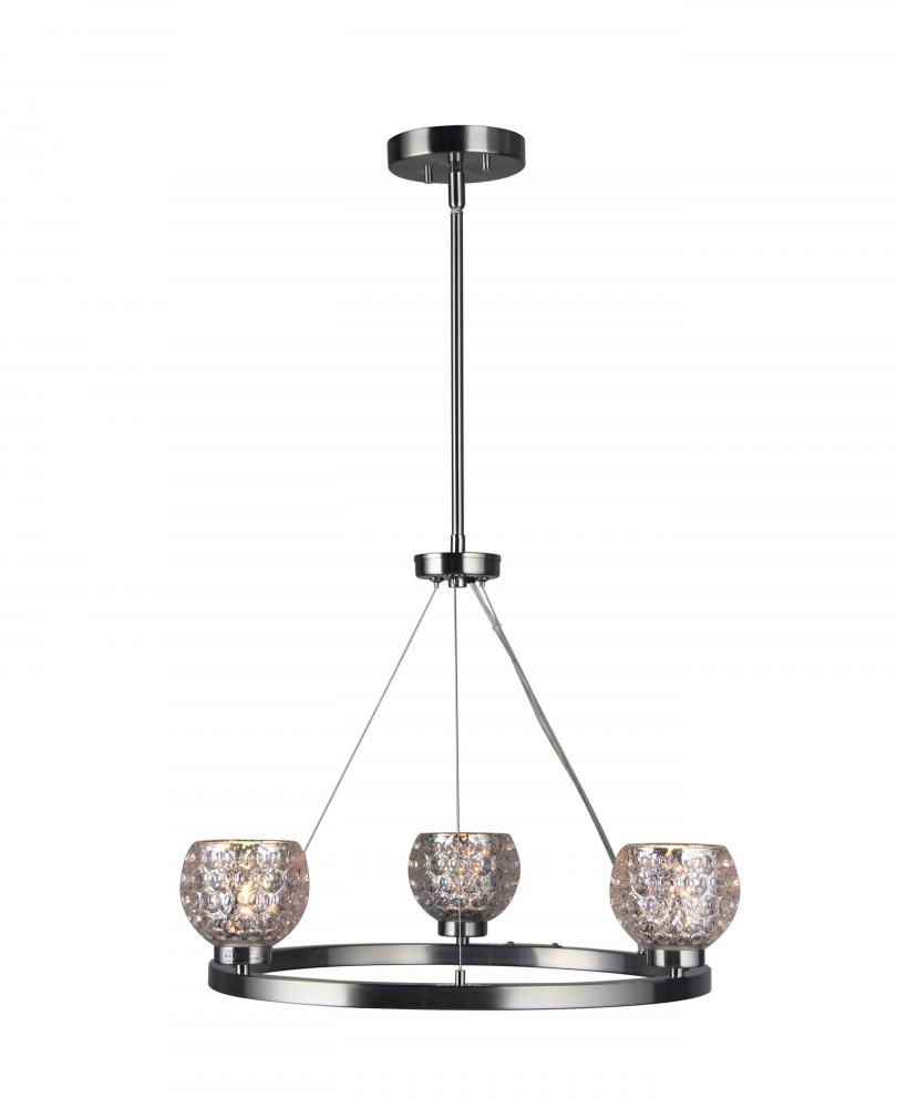 Woodbridge Lighting 16313STN-C00514 Charlotte 3-Light Chandelier