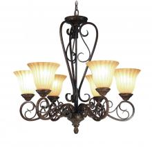 Woodbridge 15021-RSI - Bronze Up Chandelier