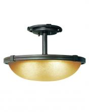 Woodbridge 38407-BRZ - Bronze Bowl Semi-Flush Mount