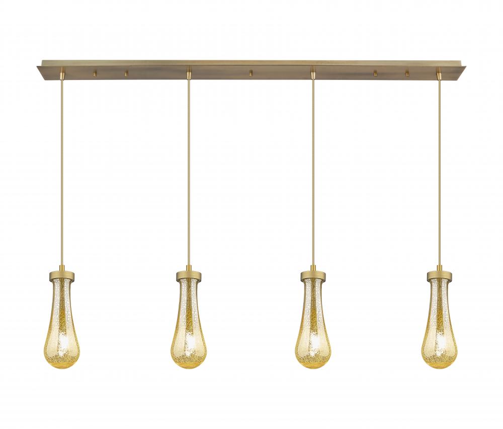 Owego - 4 Light - 49 inch - Brushed Brushed Brass - Linear Pendant