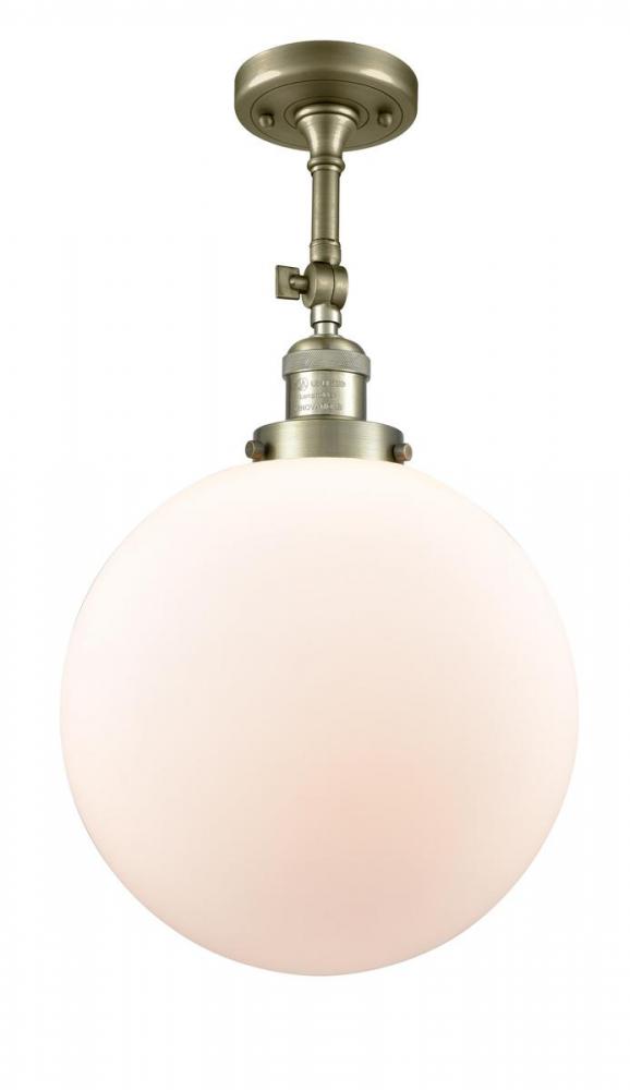Beacon - 1 Light - 12 inch - Antique Brass - Adjustable Semi-Flush Mount