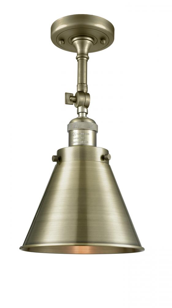 Appalachian - 1 Light - 8 inch - Antique Brass - Adjustable Semi-Flush Mount