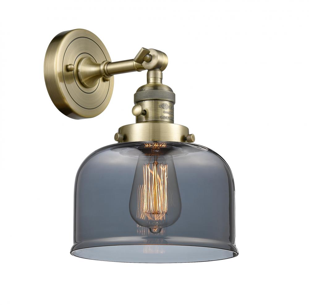 Bell - 1 Light - 8 inch - Antique Brass - Adjustable Sconce
