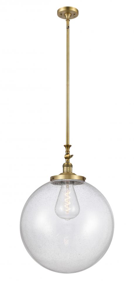 Beacon - 1 Light - 18 inch - Brushed Brass - Stem Hung - Adjustable Mini Pendant