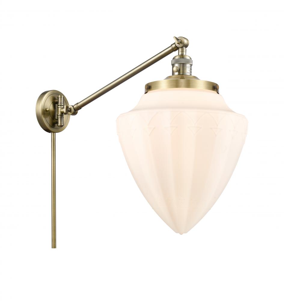 Bullet - 1 Light - 12 inch - Antique Brass -Adjustable Swing Arm