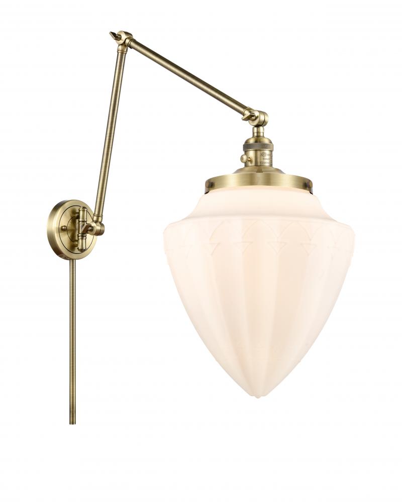 Bullet - 1 Light - 12 inch - Antique Brass -Adjustable Swing Arm