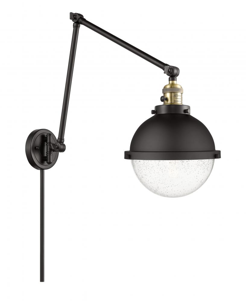 Hampden - 1 Light - 9 inch - Black Antique Brass -Adjustable Swing Arm