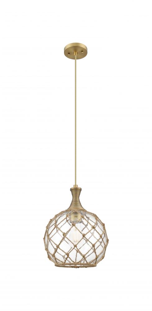Astor - 1 Light - 10 inch - Brushed Brass - Cord hung - Mini Pendant