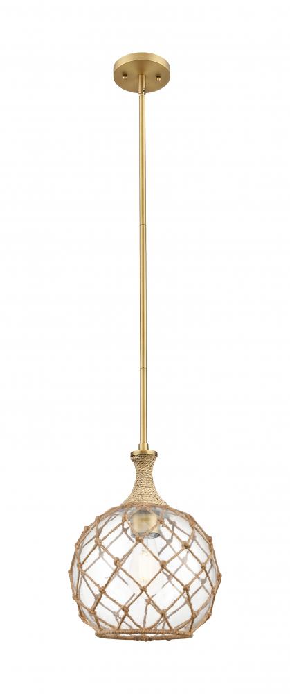 Astor - 1 Light - 10 inch - Brushed Brass - Mini Pendant