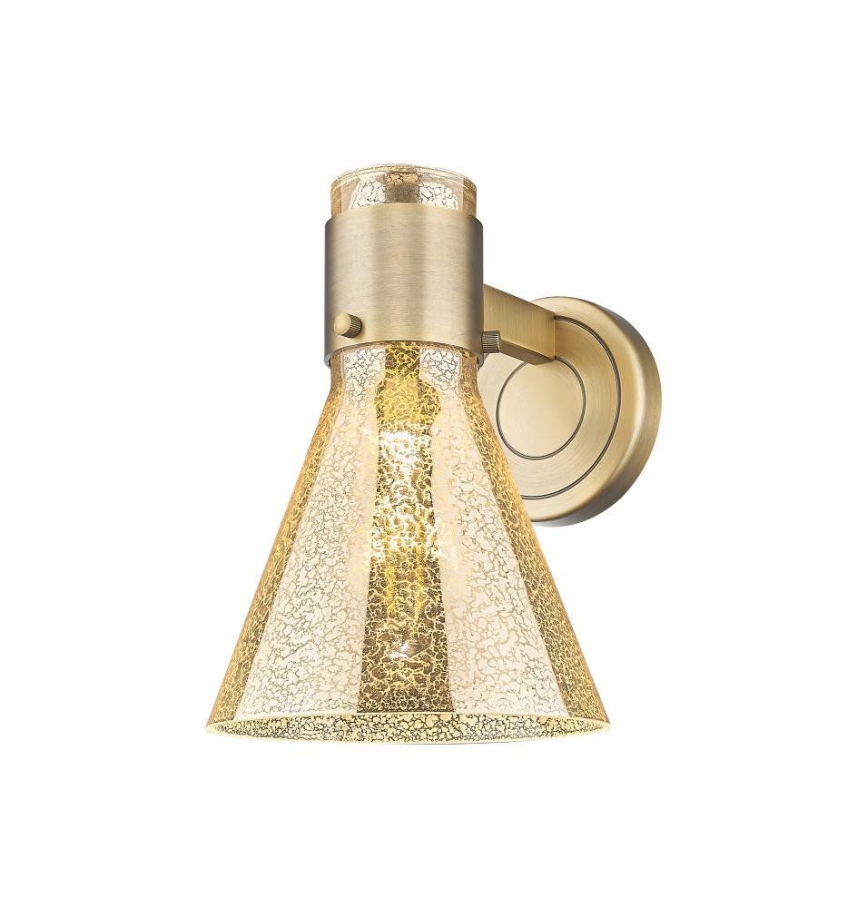 Lawton Cone - 1 Light - 8 inch - Brushed Brass - Sconce
