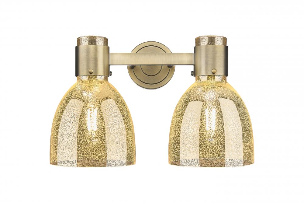 Lawton Bell - 2 Light - 17 inch - Brushed Brass - Bath Vanity Light