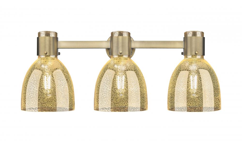 Lawton Bell - 3 Light - 27 inch - Brushed Brass - Bath Vanity Light