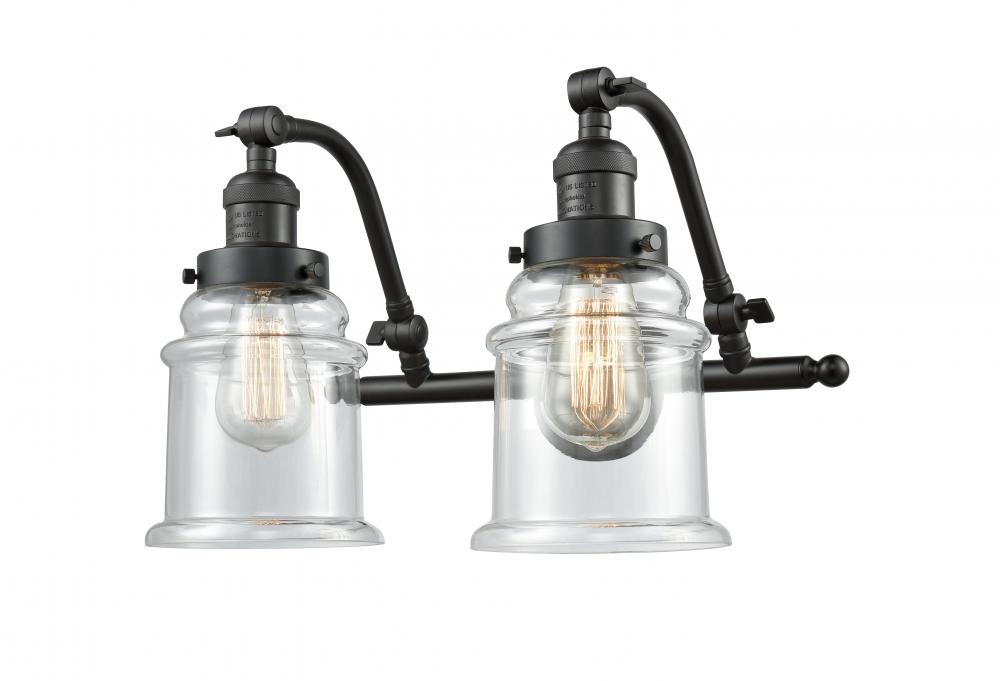 Canton - 2 Light - 18 inch - Oil Rubbed Bronze - Adjustable Bath Vanity Light