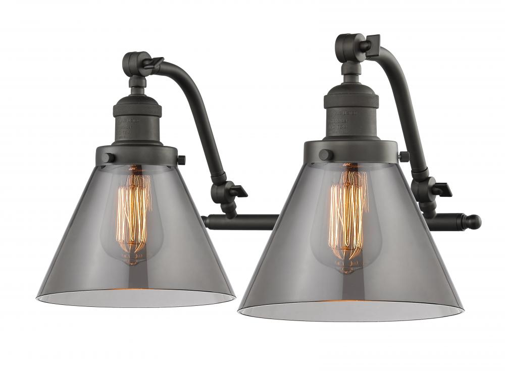 Cone - 2 Light - 18 inch - Oil Rubbed Bronze - Adjustable Bath Vanity Light