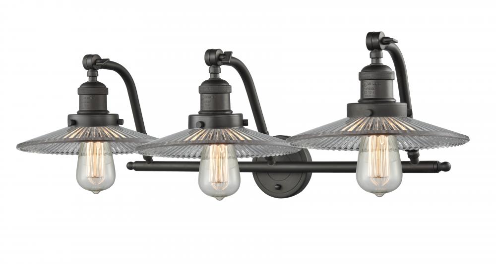 Halophane - 3 Light - 28 inch - Oil Rubbed Bronze - Adjustable Bath Vanity Light