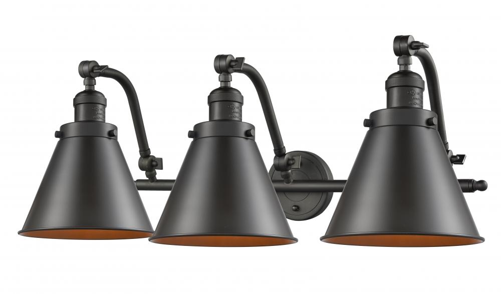 Appalachian - 3 Light - 28 inch - Oil Rubbed Bronze - Adjustable Bath Vanity Light