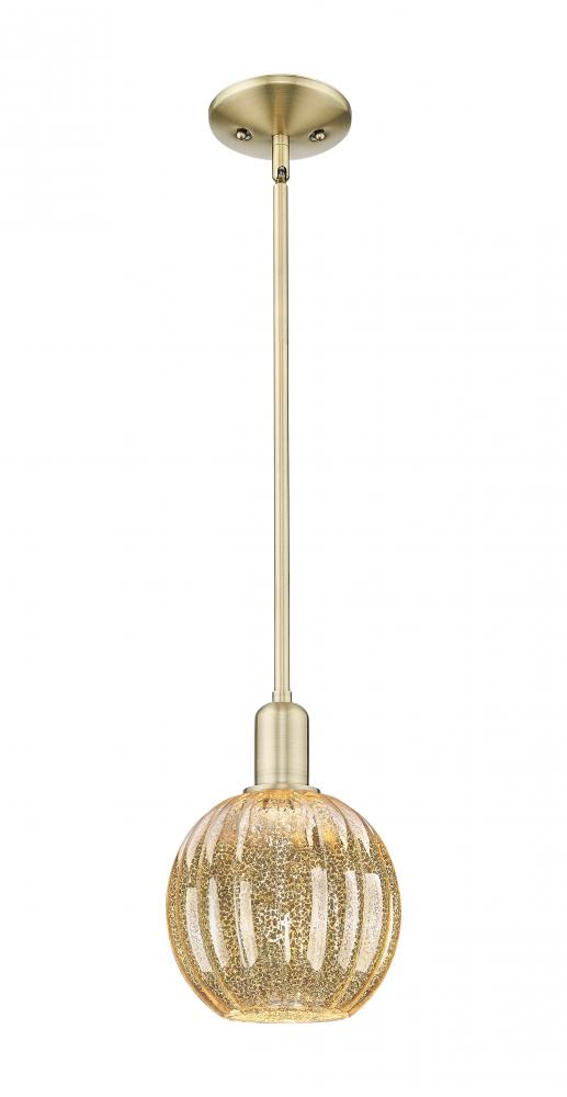 Preston - 1 Light - 6 inch - Antique Brass - Mini Pendant