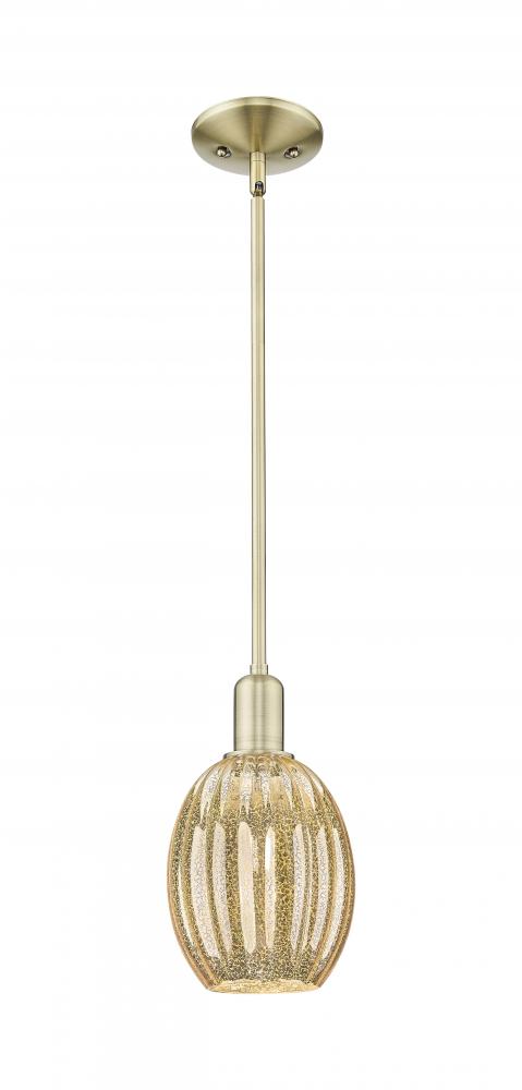 Preston - 1 Light - 6 inch - Antique Brass - Mini Pendant