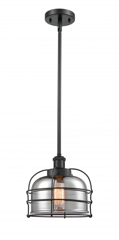 Bell Cage - 1 Light - 8 inch - Matte Black - Mini Pendant