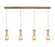 Innovations Lighting 124-451-1P-BB-G451-4ME - Owego - 4 Light - 49 inch - Brushed Brushed Brass - Linear Pendant