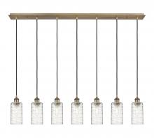 Innovations Lighting 127B-7P-BB-G434-7DE - Crown Point - 7 Light - 49 inch - Brushed Brass - Linear Pendant