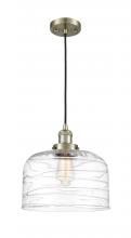 Innovations Lighting 201C-AB-G713-L-LED - Bell - 1 Light - 12 inch - Antique Brass - Cord hung - Mini Pendant