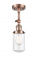 Innovations Lighting 201F-AC-G312 - Dover - 1 Light - 5 inch - Antique Copper - Semi-Flush Mount