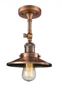 Innovations Lighting 201F-AC-M3-LED - Railroad - 1 Light - 8 inch - Antique Copper - Adjustable Semi-Flush Mount