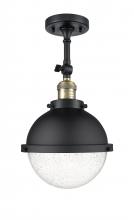 Innovations Lighting 201F-BAB-HFS-84-BK-LED - Hampden - 1 Light - 9 inch - Black Antique Brass - Adjustable Semi-Flush Mount