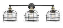 Innovations Lighting 205-BAB-G74-CE - Bell Cage - 3 Light - 34 inch - Black Antique Brass - Bath Vanity Light