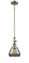 Innovations Lighting 206-AB-G173-LED - Fulton - 1 Light - 7 inch - Antique Brass - Stem Hung - Adjustable Mini Pendant