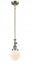 Innovations Lighting 206-AB-G201-6-LED - Beacon - 1 Light - 6 inch - Antique Brass - Stem Hung - Adjustable Mini Pendant