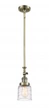Innovations Lighting 206-AB-G513-LED - Bell - 1 Light - 5 inch - Antique Brass - Stem Hung - Adjustable Mini Pendant