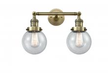 Innovations Lighting 208-AB-G204-6 - Beacon - 2 Light - 17 inch - Antique Brass - Bath Vanity Light