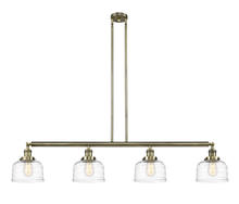 Innovations Lighting 214-AB-G713-LED - Bell - 4 Light - 53 inch - Antique Brass - Stem Hung - Adjustable Island Light