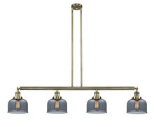 Innovations Lighting 214-AB-G73-LED - Bell - 4 Light - 53 inch - Antique Brass - Stem Hung - Adjustable Island Light
