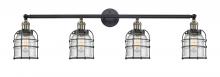 Innovations Lighting 215-BAB-G54-CE - Bell Cage - 4 Light - 42 inch - Black Antique Brass - Bath Vanity Light
