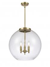 Innovations Lighting 221-3S-AB-G124-18 - Athens - 3 Light - 18 inch - Antique Brass - Cord hung - Pendant