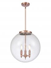 Innovations Lighting 221-3S-AC-G204-16 - Beacon - 3 Light - 16 inch - Antique Copper - Cord hung - Pendant