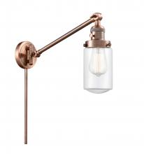 Innovations Lighting 237-AC-G312 - Dover - 1 Light - 5 inch - Antique Copper - Swing Arm