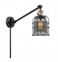 Innovations Lighting 237-BAB-G53-CE-LED - Bell Cage - 1 Light - 8 inch - Black Antique Brass -Adjustable Swing Arm