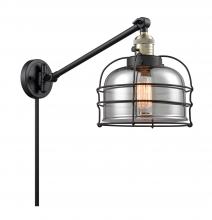 Innovations Lighting 237-BAB-G73-CE-LED - Bell Cage - 1 Light - 8 inch - Black Antique Brass -Adjustable Swing Arm