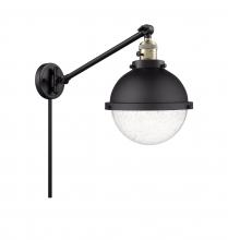 Innovations Lighting 237-BAB-HFS-84-BK-LED - Hampden - 1 Light - 9 inch - Black Antique Brass -Adjustable Swing Arm
