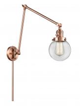 Innovations Lighting 238-AC-G202-6 - Beacon - 1 Light - 6 inch - Antique Copper - Swing Arm