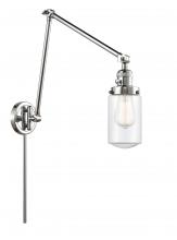 Innovations Lighting 238-PC-G312 - Dover - 1 Light - 5 inch - Polished Chrome - Swing Arm