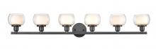 Innovations Lighting 330-6W-BK-CLW-LED - Cairo - 6 Light - 45 inch - Black - Bath Vanity Light