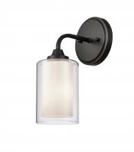 Innovations Lighting 342-1W-BK-CLW - Fairbank - 1 Light - 5 inch - Matte Black - Bath Vanity Light