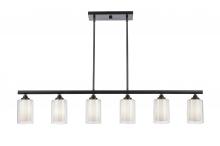 Innovations Lighting 342-6I-BK-CLW-LED - Fairbank - 6 Light - 48 inch - Matte Black - Cord hung - Island Light
